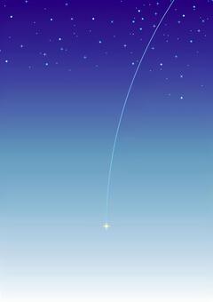 星空に流れ星