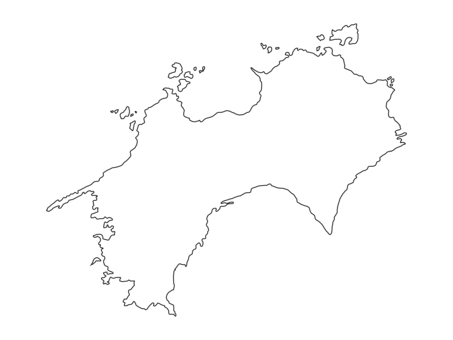 四国地図 白 四国,四国地方,地図,シンプル,単品,都道府県,白,生活,教材,地域のイラスト素材
