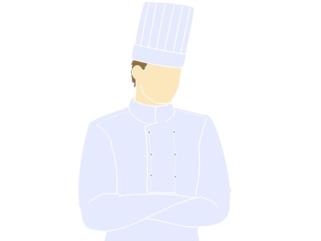 Illustration, cozinheiro, homem, profissional, 