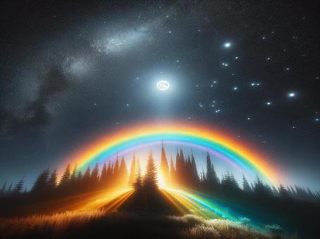 Illustration, rainbow, beautiful, mysterious, 