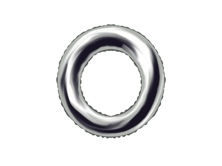 バルーン文字Oシルバー アルファベット,バルーン文字,風船,文字,かわいい,alphabet,oのイラスト素材