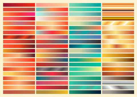 Illustration, Illustration, retro, gradation, color set,