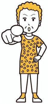  大阪のおばちゃん(黄)-220-全身