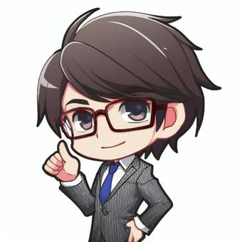 いいねする眼鏡の男性サラリーマン いいねする眼鏡の男性サラリーマン 男性,サラリーマン,会社員のイラスト素材