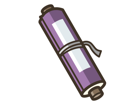 巻物_02 巻物,巻き物,古文書,書物,文書,手紙,和風,伝統,和紙,和柄のイラスト素材