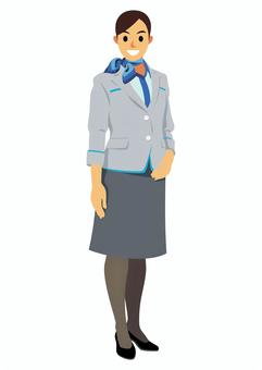 キャビンアテンダント2 キャビンアテンダント,職業,仕事,制服,航空業界,飛行機,女性,スカーフ,人物,一人のイラスト素材