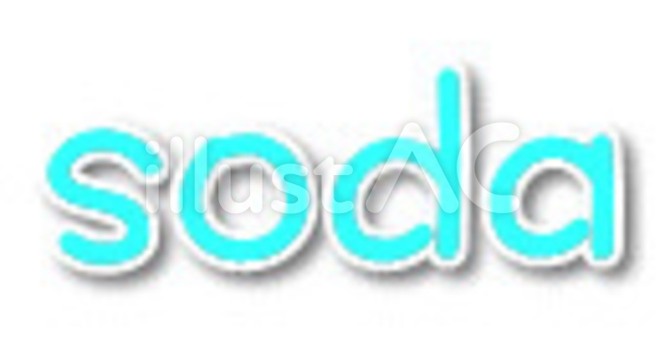 soda soda,文字,水色のイラスト素材
