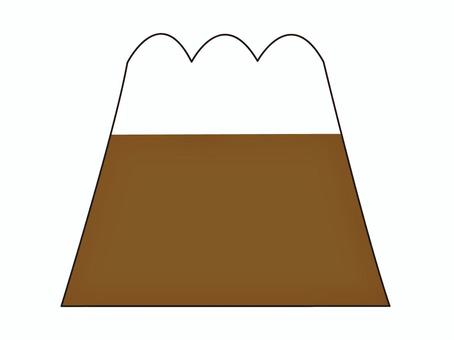 山（濃茶） 山,茶色,高い,地面,登山,富士山のイラスト素材