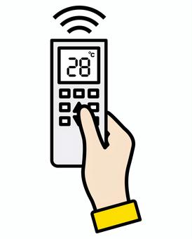 節電・省エネ対策のアイコンリモコン08 節電,省エネ,節約,アイコン,光熱費,電気代,リモコン,エアコン,設定温度,スイッチのイラスト素材