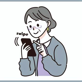 Woman playing smartphone games 03, , JPG and PNG