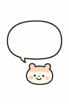 かわいいクマの吹き出し