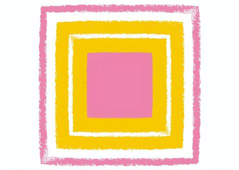 Retro pop square crayon hand drawn pink, , JPG, PNG and AI