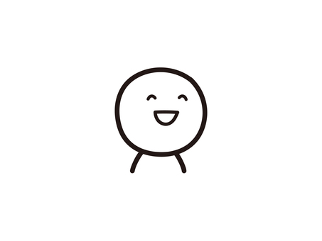 笑顔で上を見る棒人間のイラスト 見上げる,上,見る,ポイント,人,人物,棒人間,ベクターのイラスト素材
