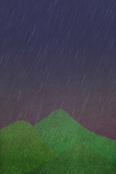 夜の空と雨と山の背景 縦 夜,雨,背景,山,自然,夜空,雨模様,天気,梅雨,雨季のイラスト素材