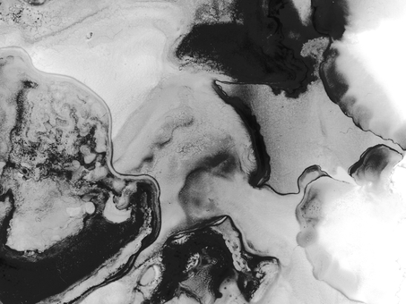 大理石模様風のインクアート背景 水彩,テクスチャ,大理石,背景,抽象,モノクロ,横,白黒,パターン,インクのイラスト素材