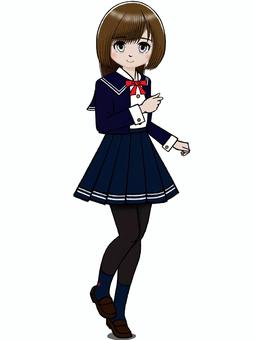 Schoolgirl in a chic and neat sailor suit, JPG and PNG Schoolgirl in a chic and neat sailor suit, sailor suit, woman high student, uniform, JPG and PNG