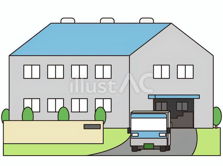 工場から出荷のイメージ 工場,出荷,配送のイラスト素材
