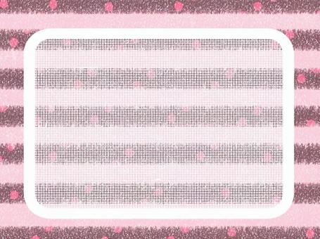 ボーダーのフレーム(ピンク) フレーム,ボーダー,縞,ピンク,マリン,ドット,水玉,シンプル,可愛いのイラスト素材