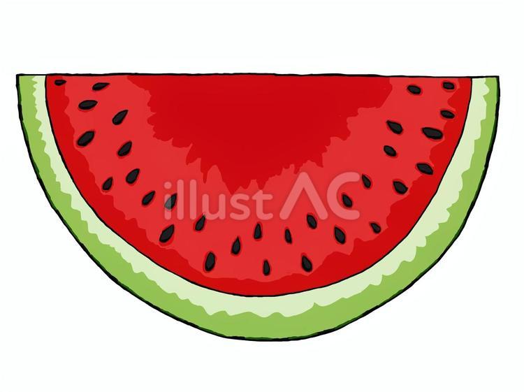一切れのスイカ スイカ,一切れ,植物のイラスト素材