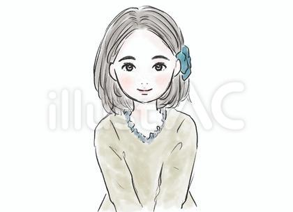 リボンを付けた女の子
