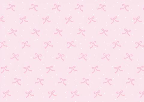 ランダムドットと水彩リボン背景(ピンク リボン,ドット,背景,水玉,手描き,ピンク,ピンク色,手書き,可愛い,バックグラウンドのイラスト素材