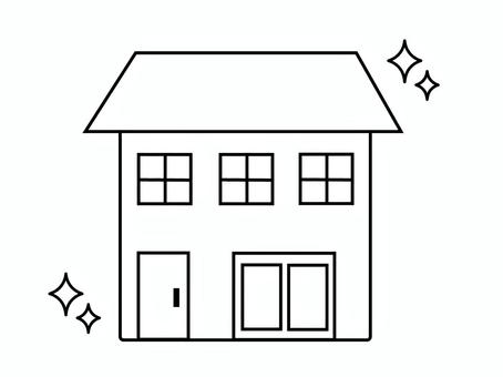 きれいな家2 家,住宅,建物,きれい,清潔,美しい,キラキラ,不動産,新築,マイホームのイラスト素材