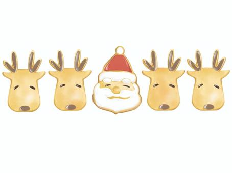 サンタとトナカイのアイシングクッキー