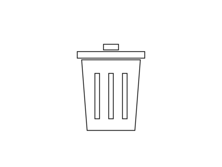 ゴミ箱アイコン白のイラスト ゴミ箱,アイコン,ゴミ箱マーク,削除ボタン,削除,データ消去,消去,捨てる,白,シンプルのイラスト素材