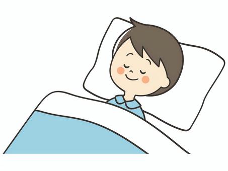 眠っている男の子 眠る,睡眠,寝る,就寝,昼寝,寝落ち,おやすみ,休憩,休息,安眠のイラスト素材