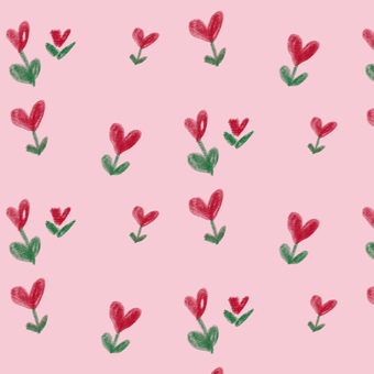 ハートフラワーピンク 2月14日,2月,冬,バレンタインデー,イベント,ハート,花,模様,恋愛,プレゼントのイラスト素材