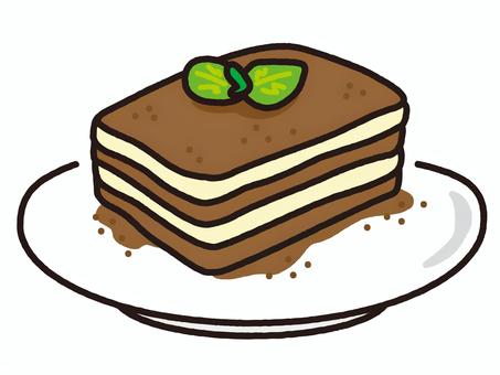 イタリアの伝統スイーツティラミス ティラミス,イタリア,イタリアン,イタリア料理,伝統料理,スイーツ,カフェ,ケーキ,おやつ,チョコレートのイラスト素材