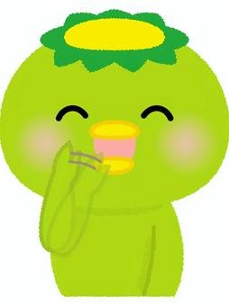 カッパ否定 河童,否定,拒否,謙遜,笑顔,妖怪,緑,日本,かわいいのイラスト素材