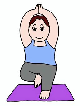 Woman doing yoga tree pose, JPG and PNG Woman doing yoga tree pose, yoga, female, pause, JPG and PNG