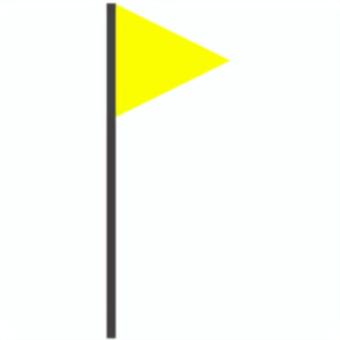 三角の旗(黄色) 旗,三角,ひらひら,目印,宣伝,黄色のイラスト素材