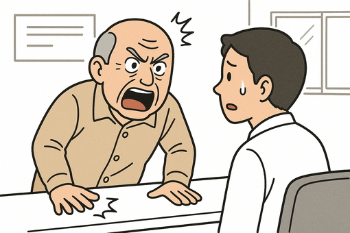 激怒している住民