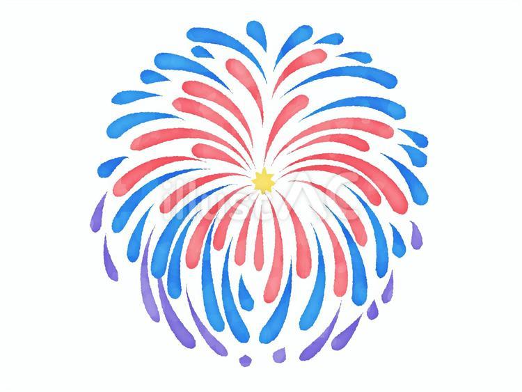 花火のアイコン/水彩風 単体,ベクター,花火のイラスト素材