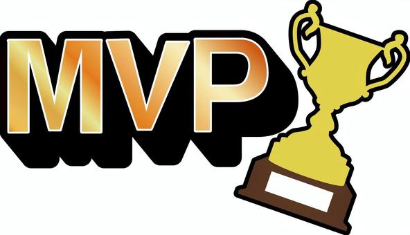 MVPトロフィー　 mvp,トロフィー,快挙,活躍,賞,偉業,金,アルファベット,シンプルのイラスト素材