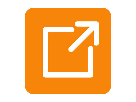 外部リンクのボタン（オレンジ） 外部リンク,ボタン,アイコン,リンク,マーク,ウェブ,サイト,ピクトグラム,記号,矢印のイラスト素材