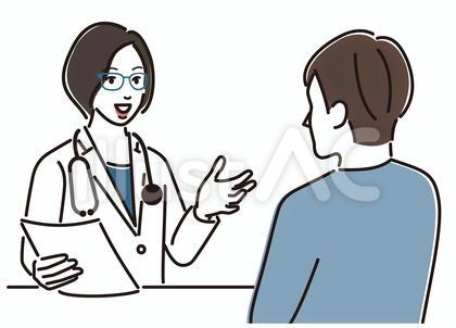診察をする女性医師