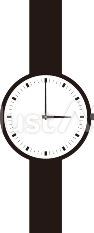 腕時計　3時　15時 腕時計,3時,15時のイラスト素材
