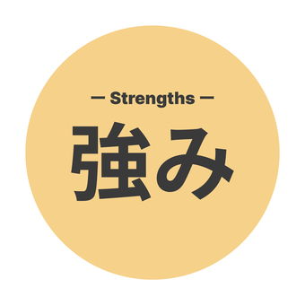 強み 強み,strengths,swot,swot分析,メリット,アピールポイント,ビジネス,分析,自己分析のイラスト素材