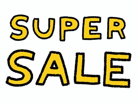 Illustration, super sale, sale, text, 