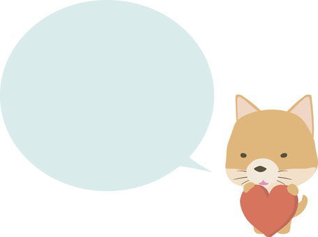 Heart_dog_brown_speech 氣球, , JPG, PNG 和 AI