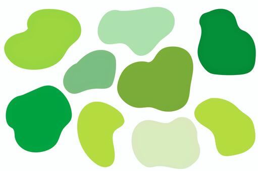 ふきだし型、背景などの素材に ふきだし,セリフ,メッセージ,素材,背景,緑,黄緑,テキスト,会話,コミックのイラスト素材