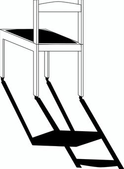 椅子影　 椅子,家具,設置,置く,影,イメージ,白黒のイラスト素材