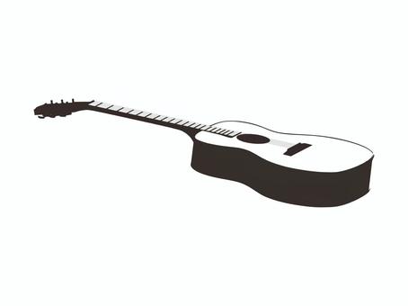 ギター　シルエット ギター,楽器,弦楽器,シルエット,弾き語りのイラスト素材