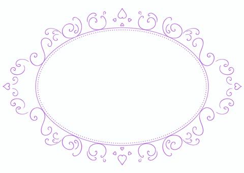 ヴィンテージ風のシンプルなハートフレーム