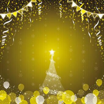 紙吹雪71 紙吹雪,リボン,風船,旗,クリスマス,クリスマスツリー,雪,星,結晶,冬のイラスト素材