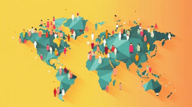 世界地図とネットワーク