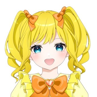 アイドル・魔法少女な女の子アイコン黄色 コスプレ,女子,女の子,美少女,萌え,アイコン,かわいい,フリー,無料,萌え系のイラスト素材